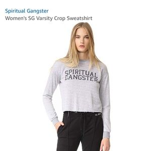 Spiritual gangster cropped pullover